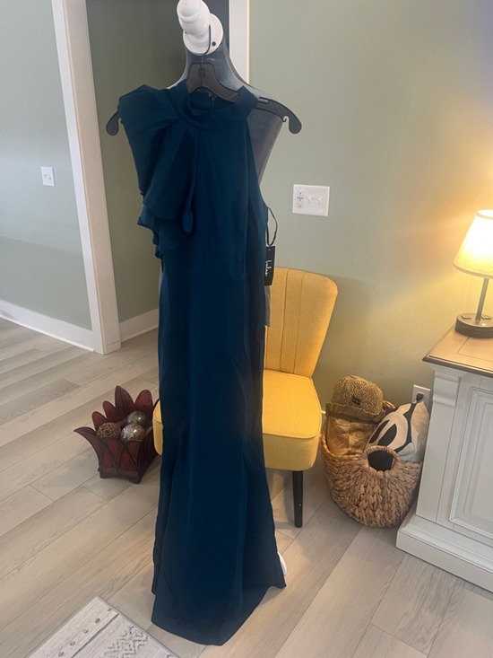 Lulus Dresses & Skirts - Lulu's Deep Teal  High-Neck Ruffle Maxi Dress